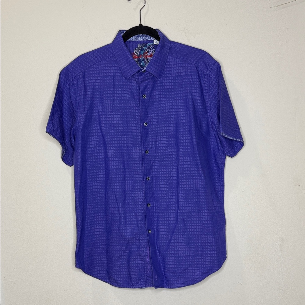 Robert Graham Men's Blue Short Sleeve Shirt